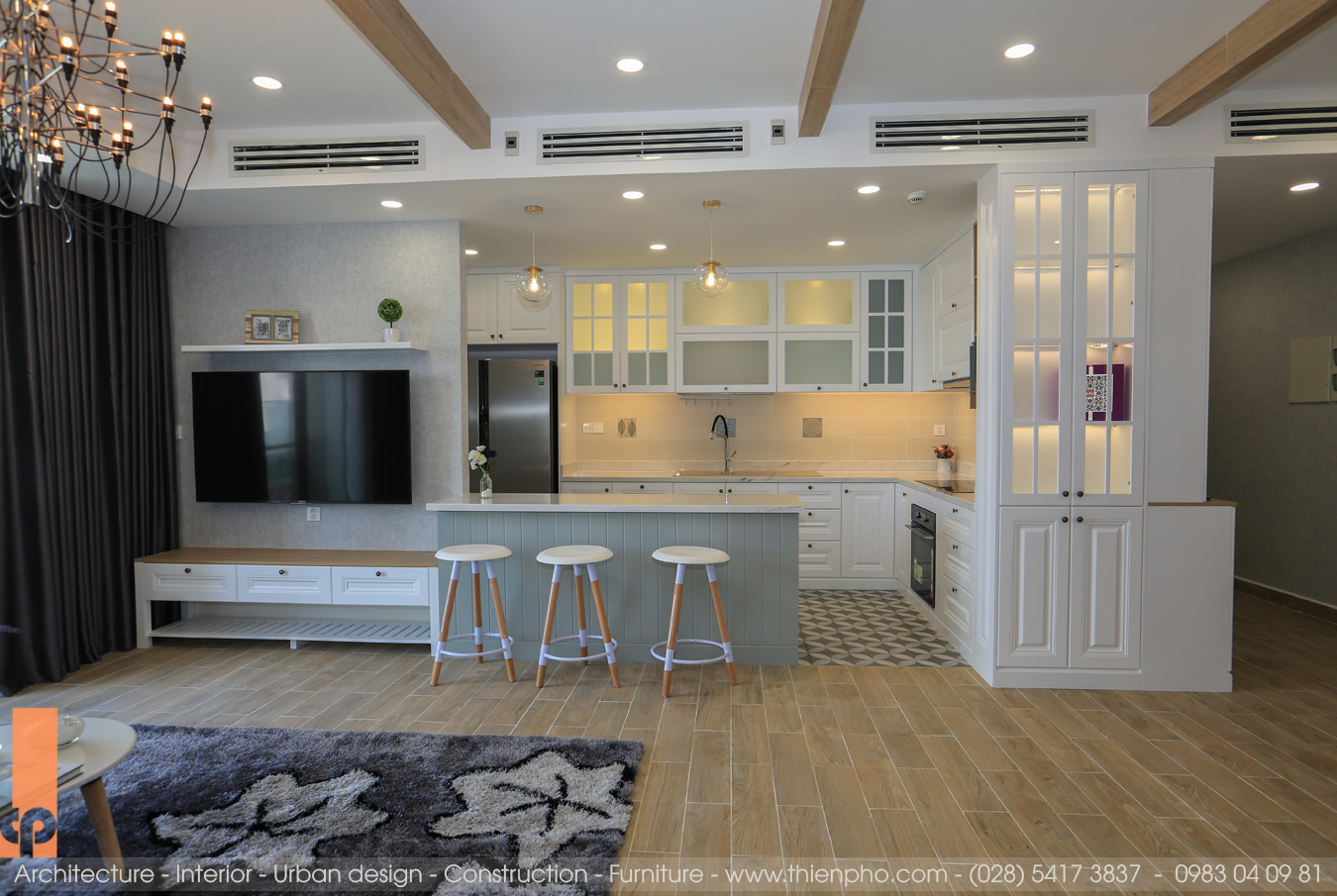 Hình ảnh thi công hoàn thiện nội thất căn hộ B9-03-Riverpark Premier, Phú Mỹ Hưng