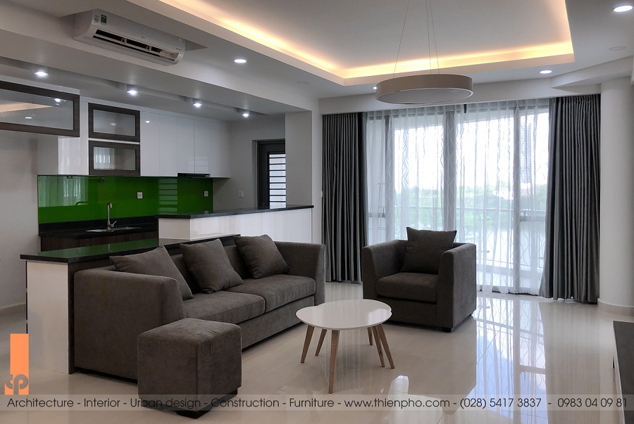 Hình ảnh thi công hoàn thiện nội thất căn hộ A4-03-Riverpark Premier, Phú Mỹ Hưng
