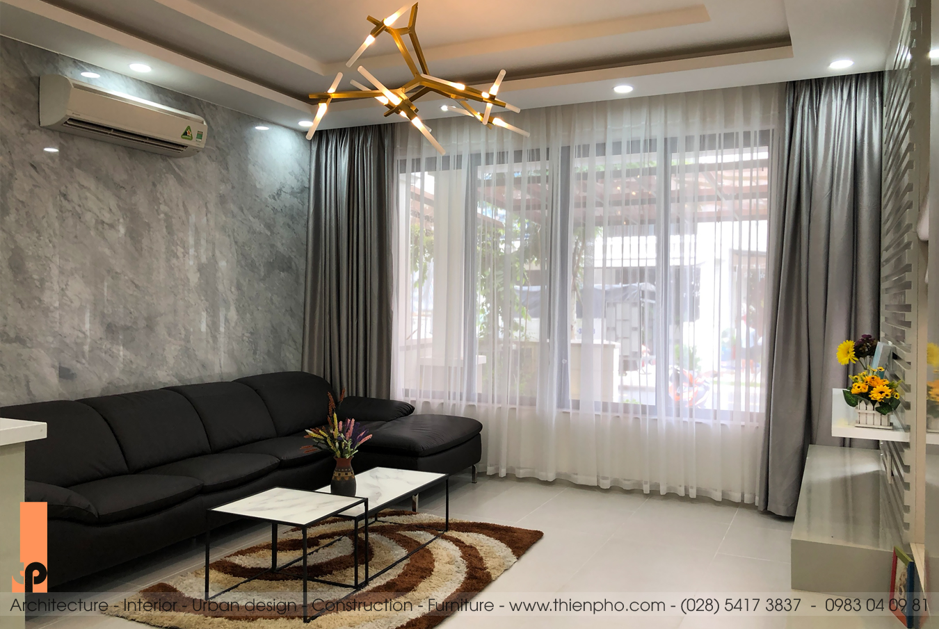 Hình ảnh thi công hoàn thiện nội thất biệt thự Nine South, Nhà Bè